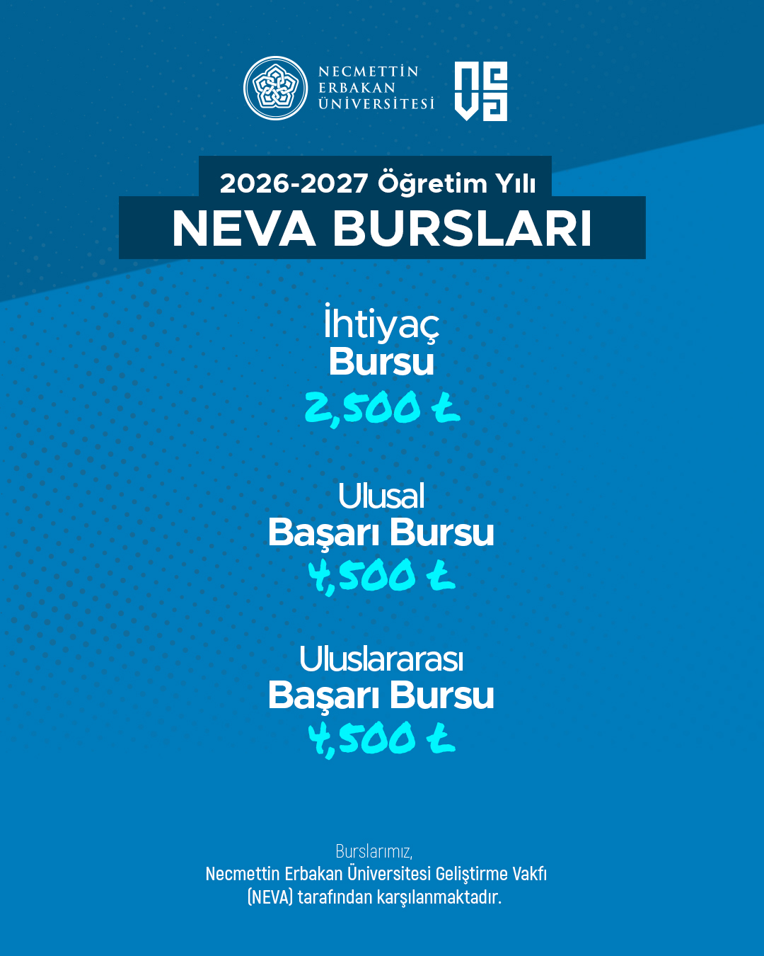 2026-2027 Eğitim-Öğretim Yılı NEVA Bursları